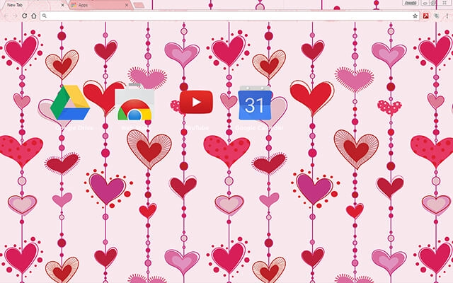 Hearts In Love Chrome theme - Screenshot 3