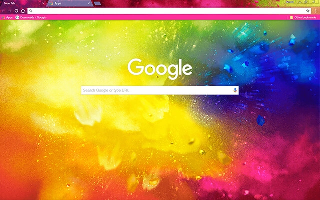 Holi Splash Chrome theme - Screenshot 2