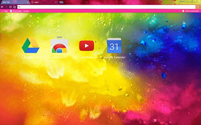 Holi Splash Chrome theme - Screenshot 3