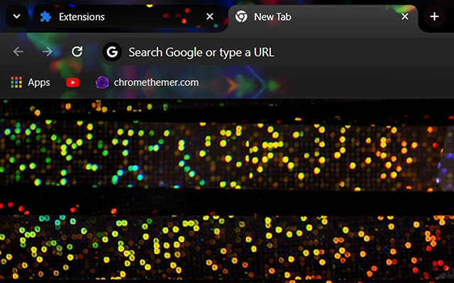 Holographic Black Chrome theme - Screenshot 2