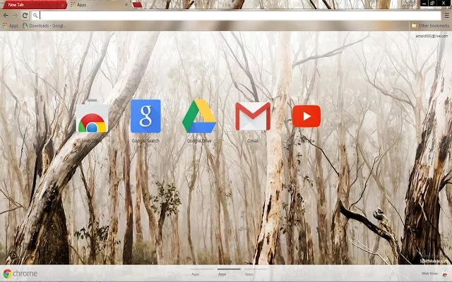 In the Woods Chrome theme - Screenshot 2