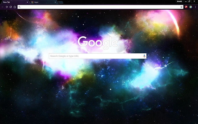 Incredible Space Chrome theme - Screenshot 2
