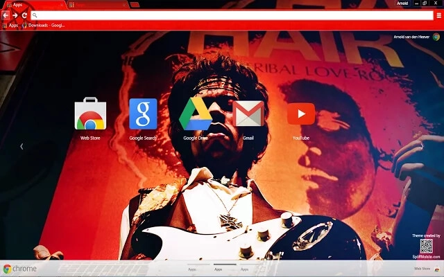 Jimi Hendrix Chrome theme - Screenshot 2