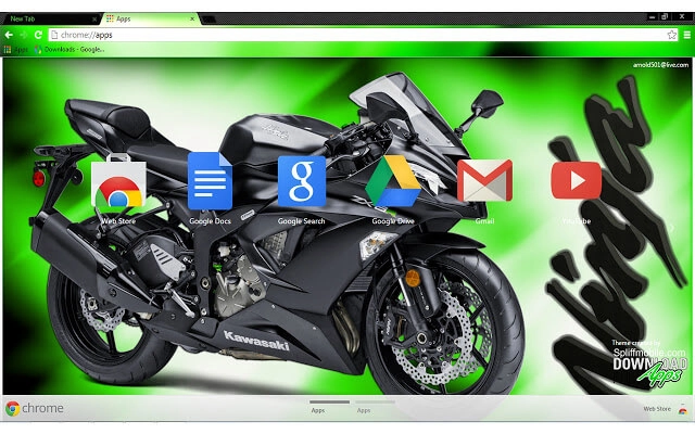 Kawasaki Ninja Chrome theme - Screenshot 2