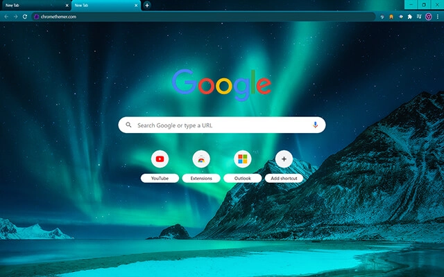 Lights of the North Chrome theme - Screenshot 2