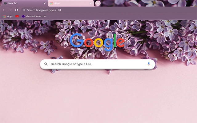Lilac Flowers Chrome theme - Screenshot 2