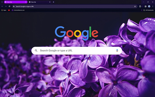 Lilac Violet Flowers Chrome theme - Screenshot 3