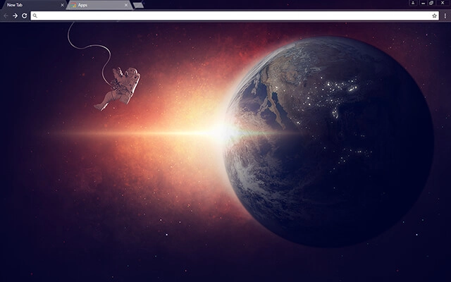 Lone Space Chrome theme preview
