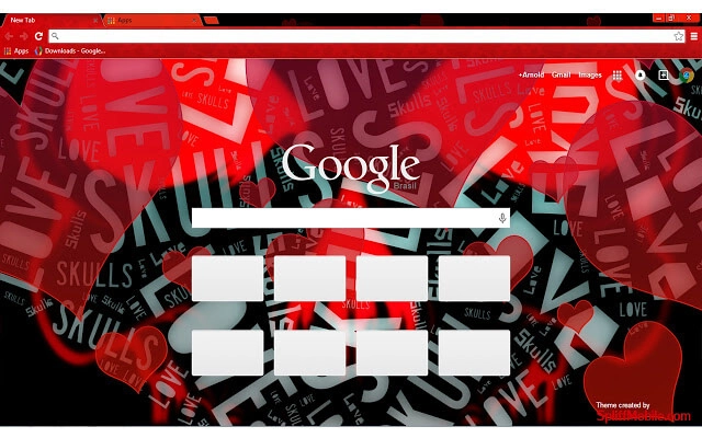 Love Skulls Chrome theme - Screenshot 3