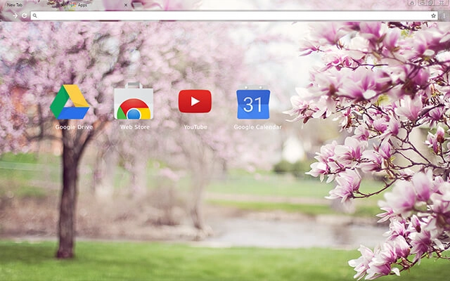 Magnolia Trees Chrome theme - Screenshot 3