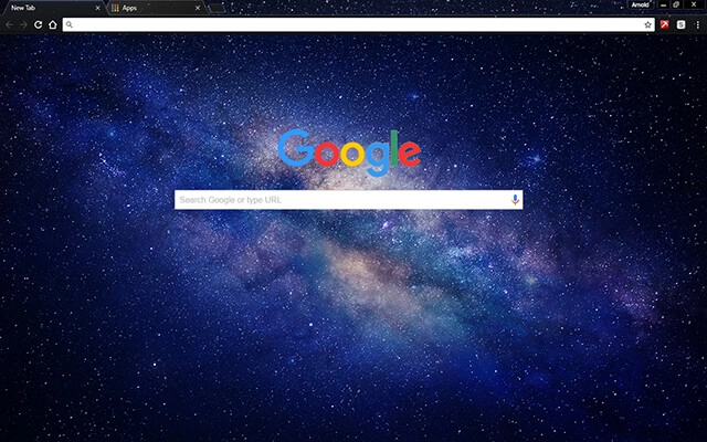 Milky Way Galaxy Chrome theme - Screenshot 2
