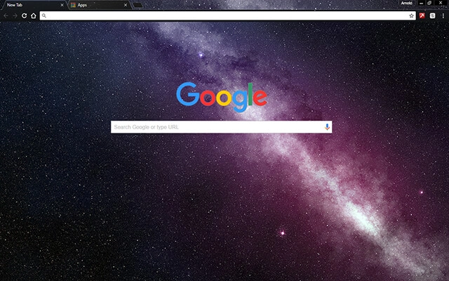 Milky Way Stars Chrome theme - Screenshot 2
