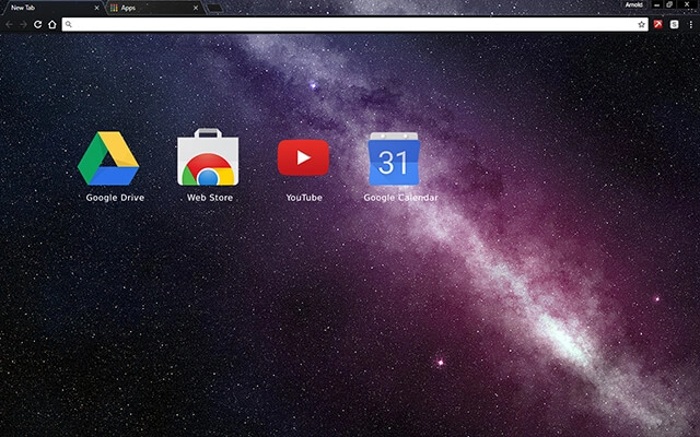 Milky Way Stars Chrome theme - Screenshot 3
