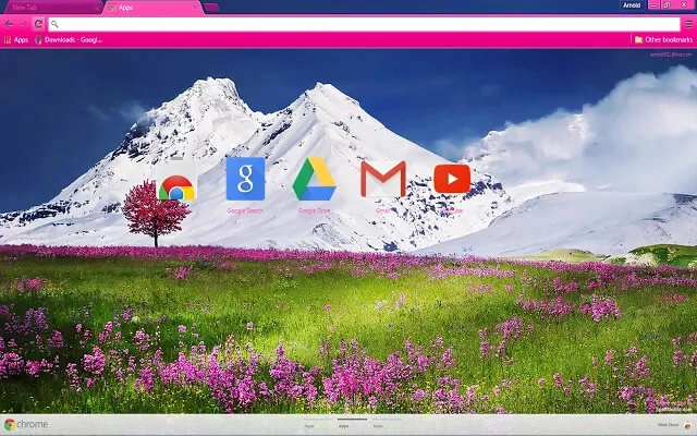 Mountain Flowers Chrome theme - Screenshot 2