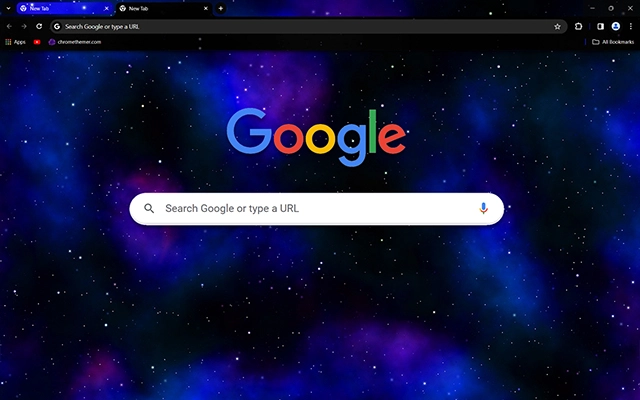 Nebula Blue Chrome Theme