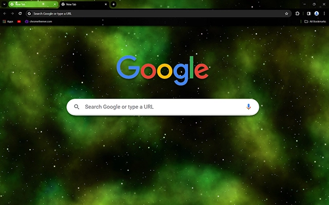 Nebula Green Chrome Theme