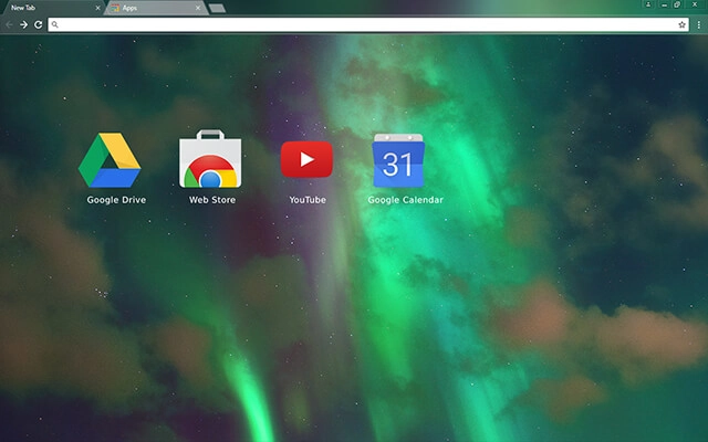 Northern Lights Chrome theme - Screenshot 3