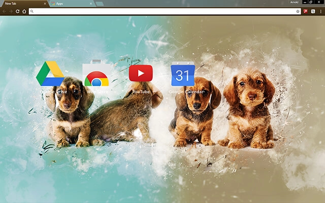 Painted Puppies Chrome theme - Screenshot 3