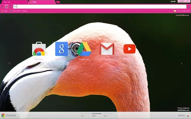 Pink Flamingo Chrome theme - Screenshot 2