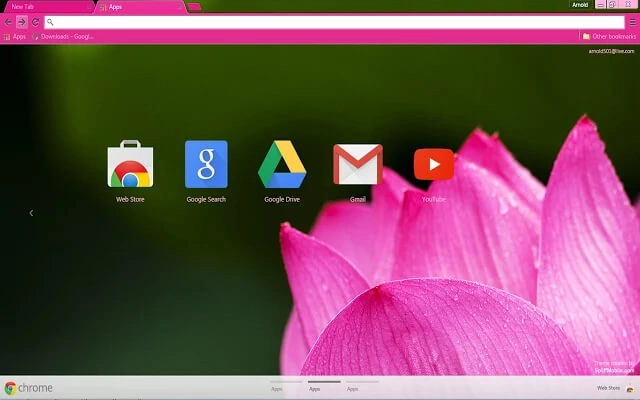 Pink Lotus Chrome theme - Screenshot 2