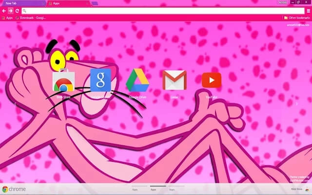 Pink Panther Chrome theme - Screenshot 2