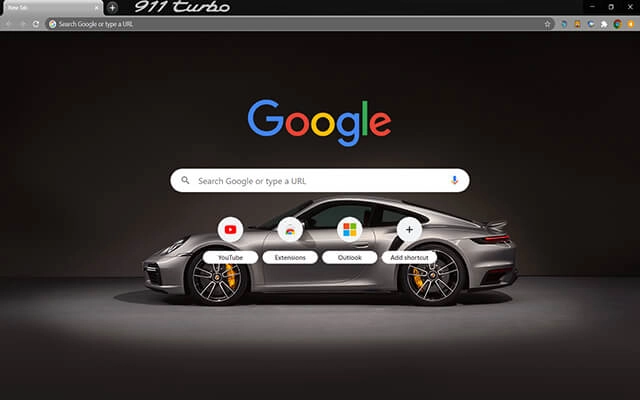 Porsche 911 Turbo Chrome theme - Screenshot 2