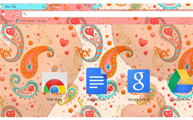 Pretty Paisley Chrome theme - Screenshot 2
