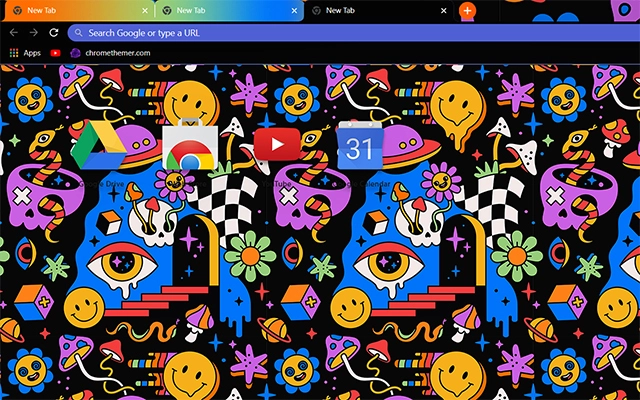 Psychedelic Power Chrome theme - Screenshot 3