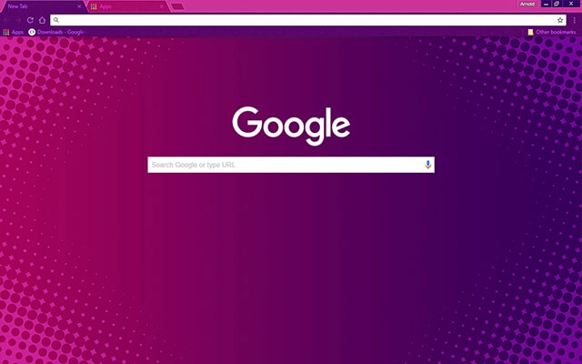 Purple Halftone Chrome theme - Screenshot 2