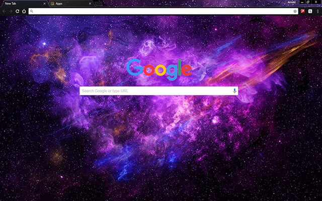 Purple Nebula Chrome theme - Screenshot 2