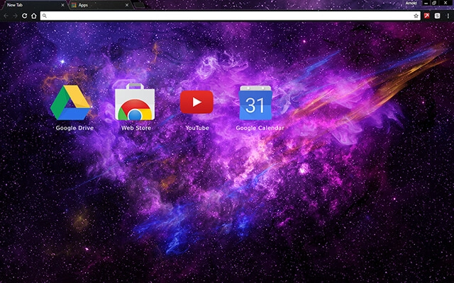 Purple Nebula Chrome theme - Screenshot 3