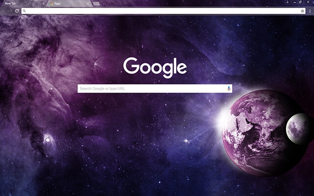 Purple Planet Chrome theme - Screenshot 2