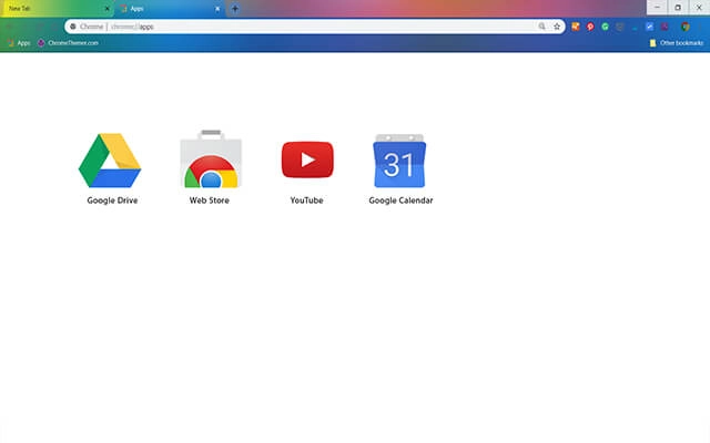 Rainbow Colors Chrome theme - Screenshot 3