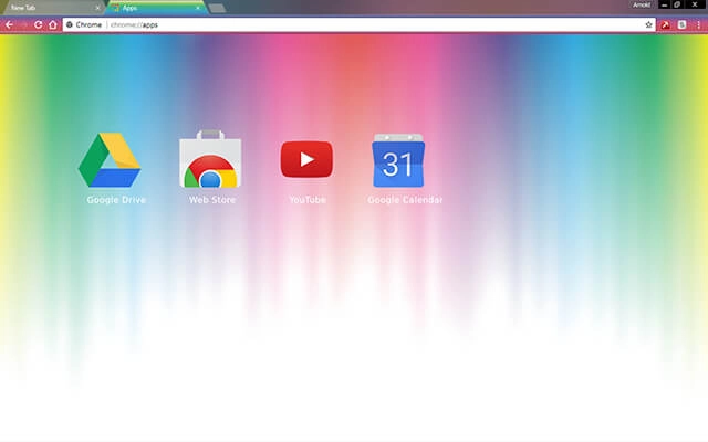 Rainbow Colors Chrome theme - Screenshot 3