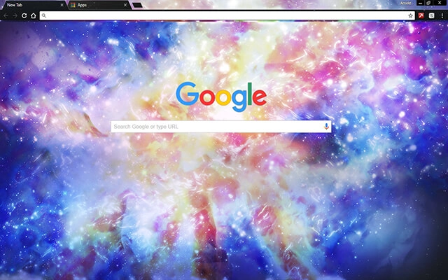 Rainbow Galaxy Chrome theme - Screenshot 2