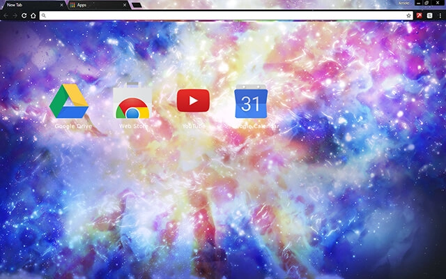 Rainbow Galaxy Chrome theme - Screenshot 3