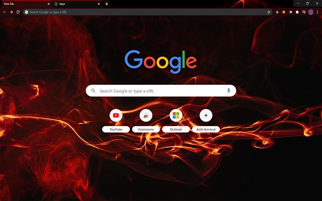 Red Blaze Chrome theme - Screenshot 2