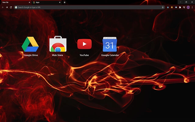 Red Blaze Chrome theme - Screenshot 3
