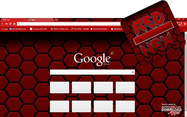 Red Hex Chrome theme - Screenshot 2