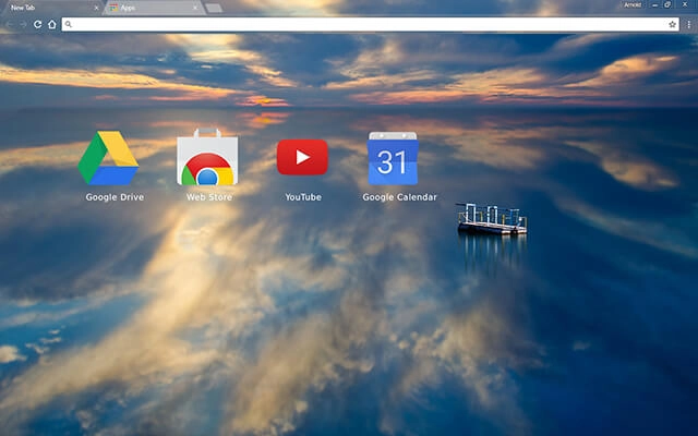 Reflective Water Chrome theme - Screenshot 3