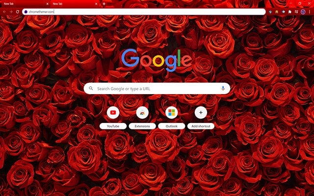 Rosy Red Roses Chrome theme - Screenshot 2