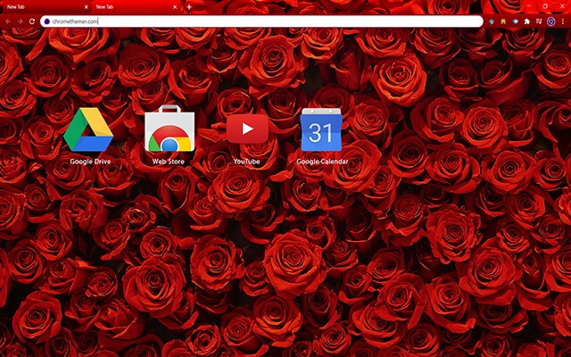 Rosy Red Roses Chrome theme - Screenshot 3
