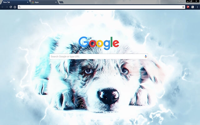 Sad Blue Puppy Chrome theme - Screenshot 2