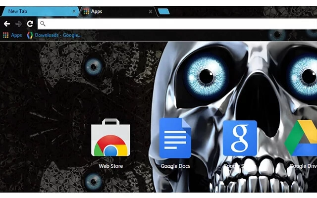 Skull Eyes Chrome theme - Screenshot 2