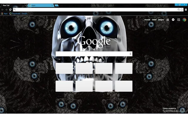 Skull Eyes Chrome theme - Screenshot 3