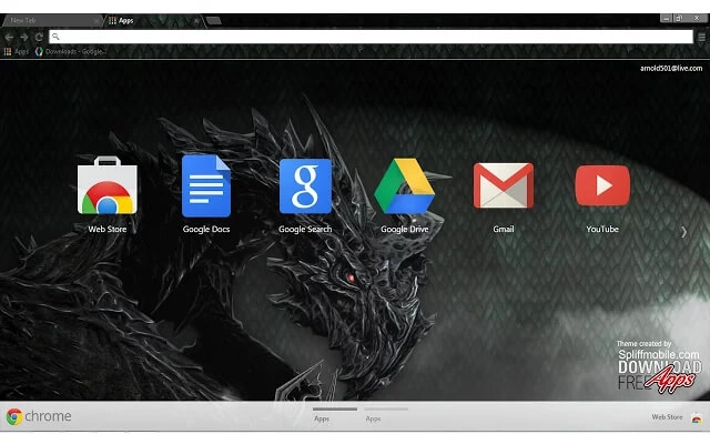 Skyrim Alduin Chrome theme - Screenshot 3