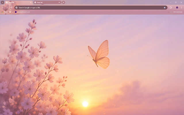 Soft Bloom - Calm Pastel Sunset Theme for Chrome