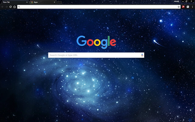 Space Blue Chrome theme - Screenshot 2