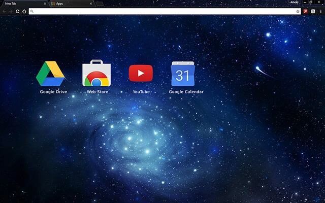 Space Blue Chrome theme - Screenshot 3