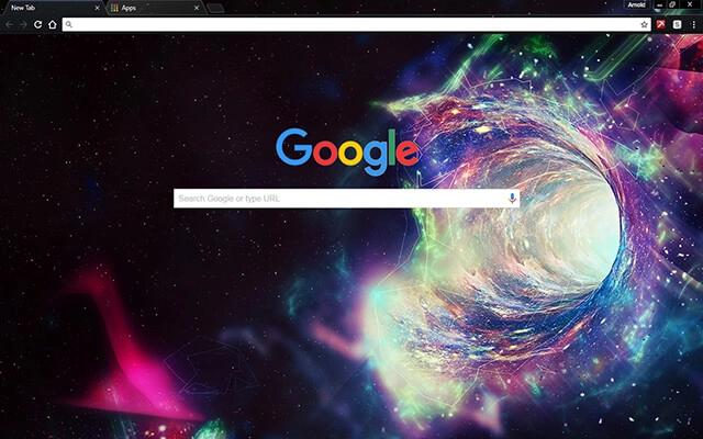 Space Hole Chrome theme - Screenshot 2